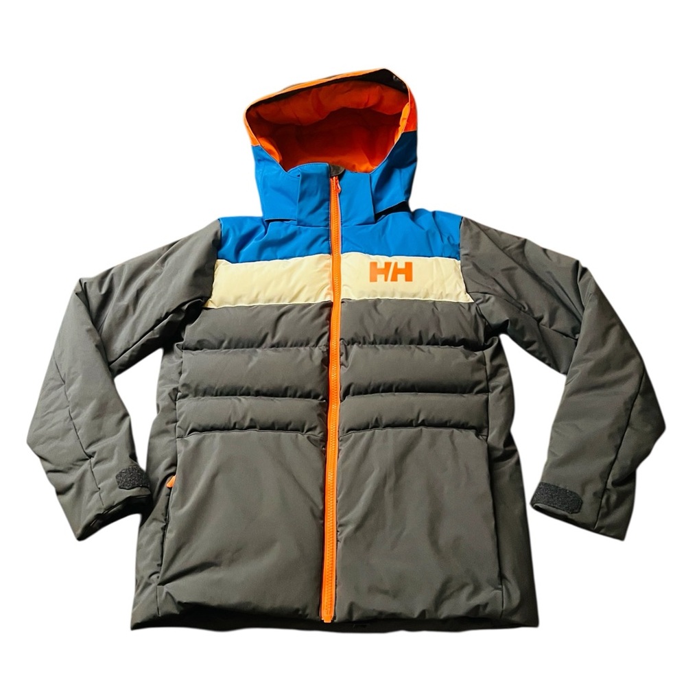 Helly Hansen Kids Puffer Jacket - Gray, Blue, Orange